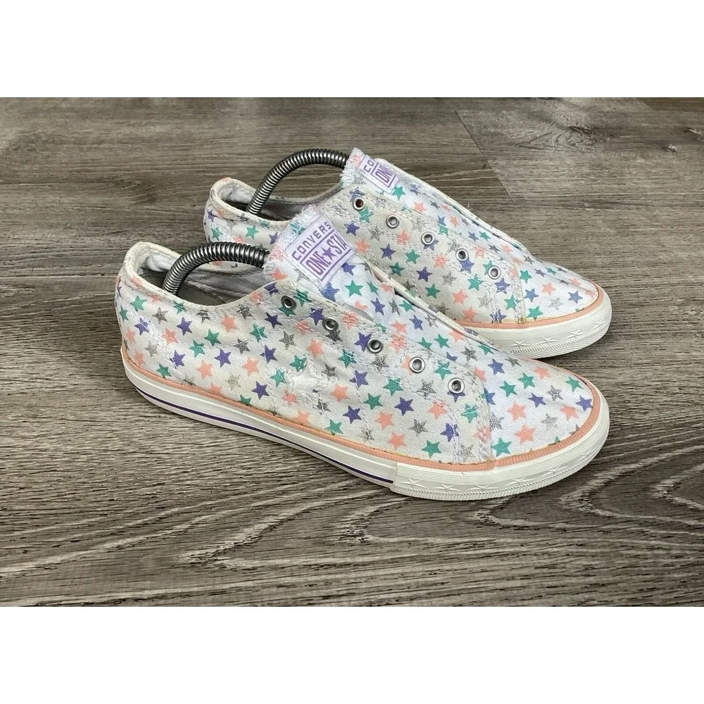 Converse Youth Size 6 Slip On Shoes Girls One Star Sneakers Stars 614979FT